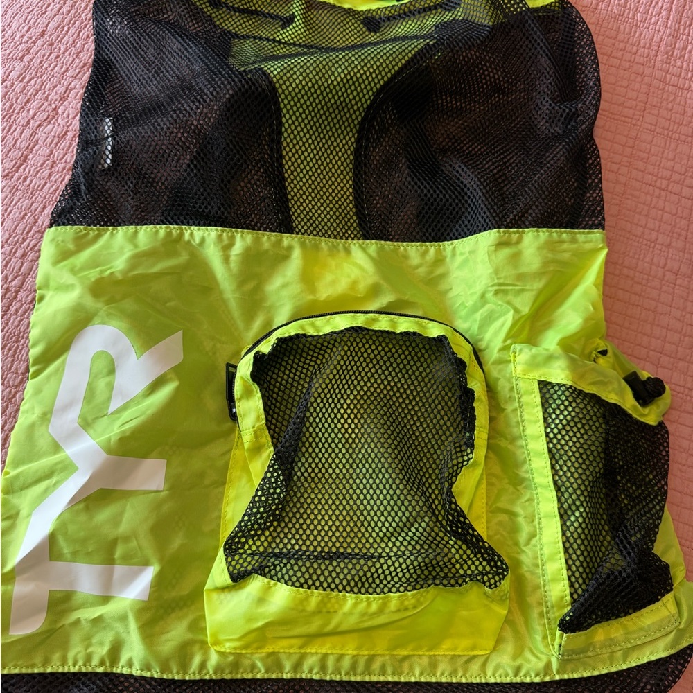 TYR Neon yellow mesh Backpack